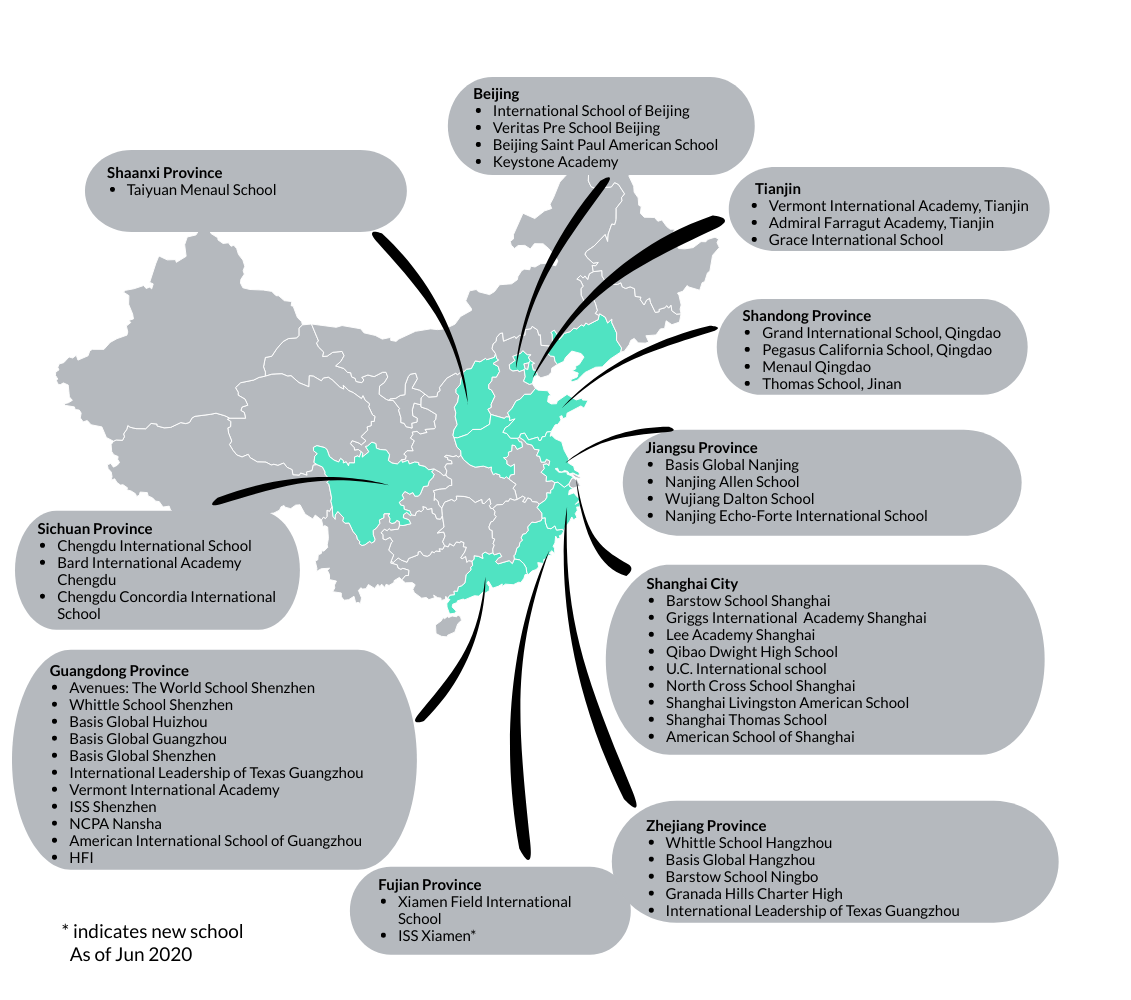 Schools in China with U.S. Partners