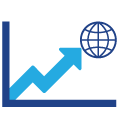 Chart showing upward growth