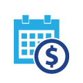 calendar icon with dollar symbol