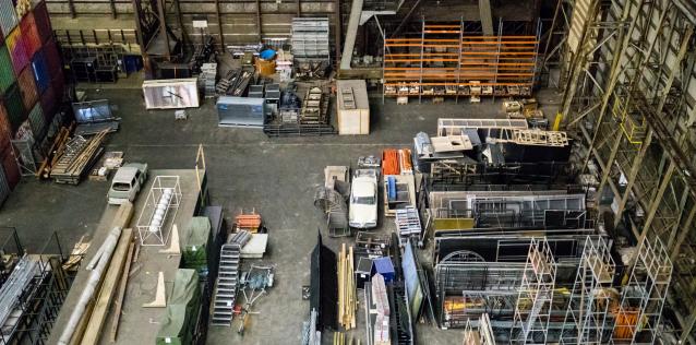 Manufacturing Plant Floor with objects scattered around the room