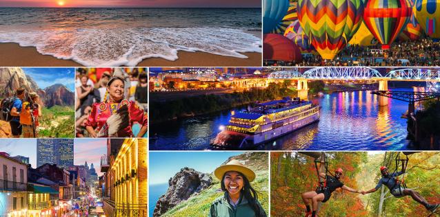 collage of travel destinations