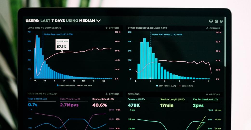 EC card Laptop displaying graphs